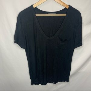 Basic loose fitting v neck shirt